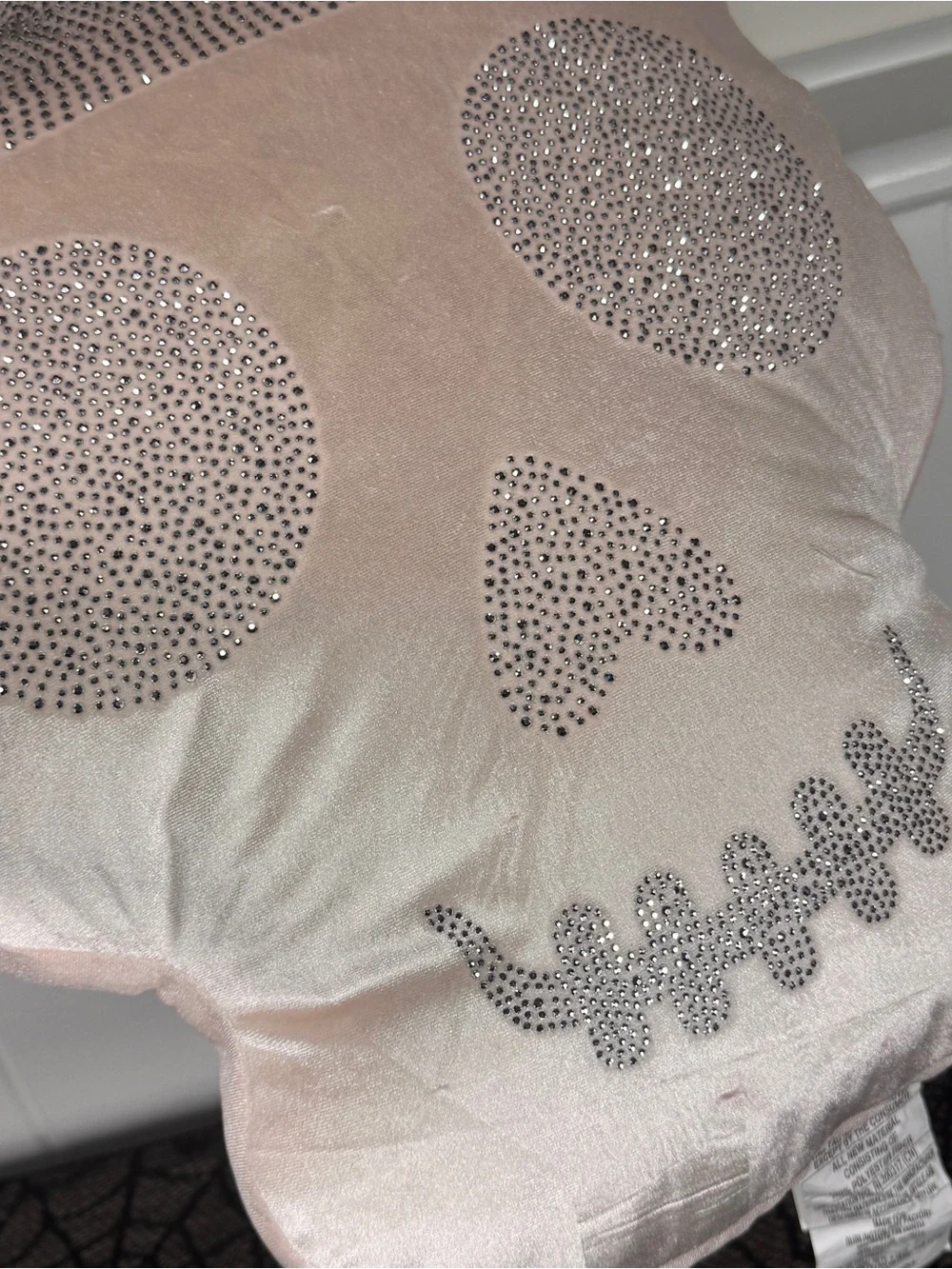 NEW Happy Halloween Skull with a Brown Bedazzled Halloween Pillow